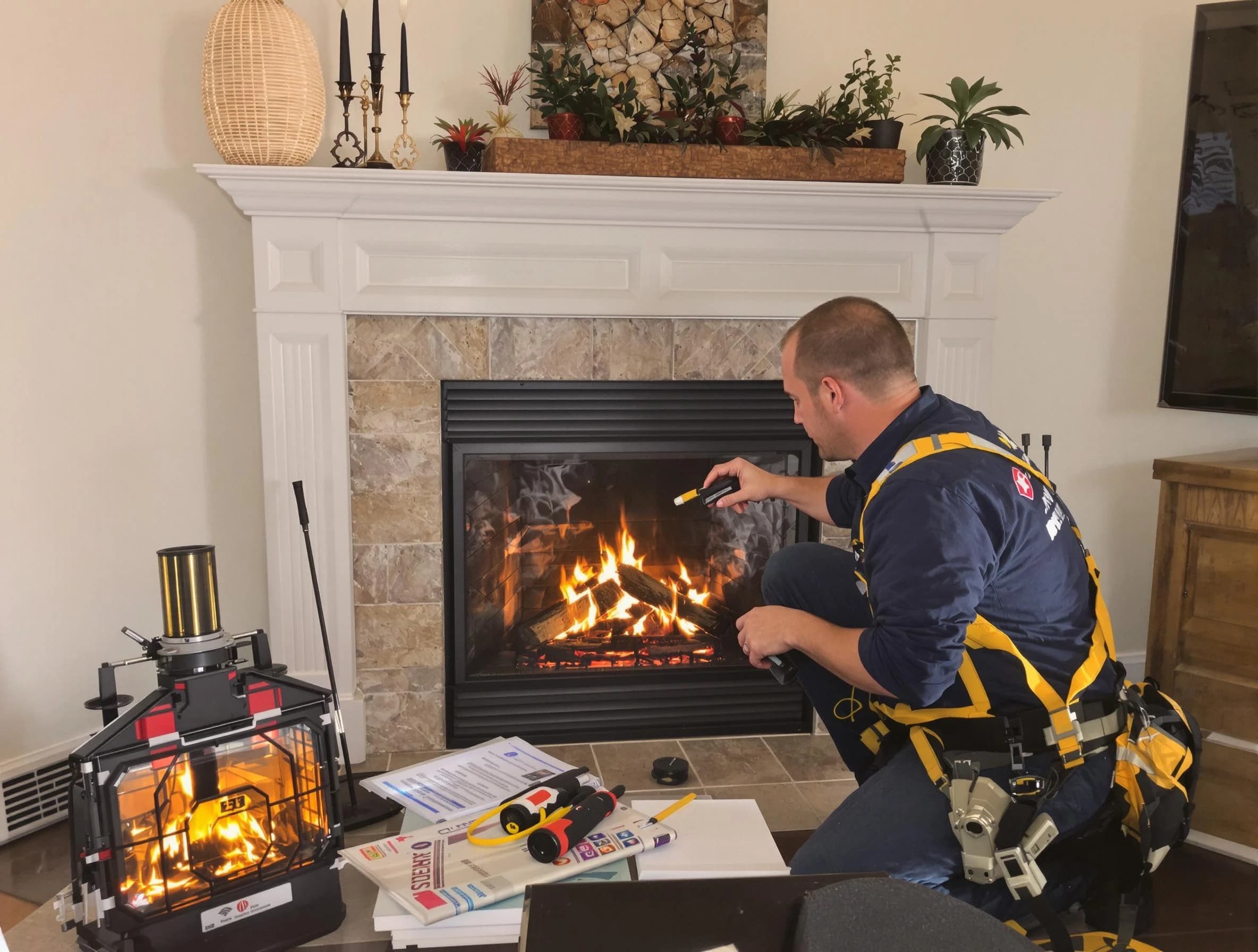 Safety-focused fireplace inspection by North Strabane Chimney Sweep in North Strabane, PA