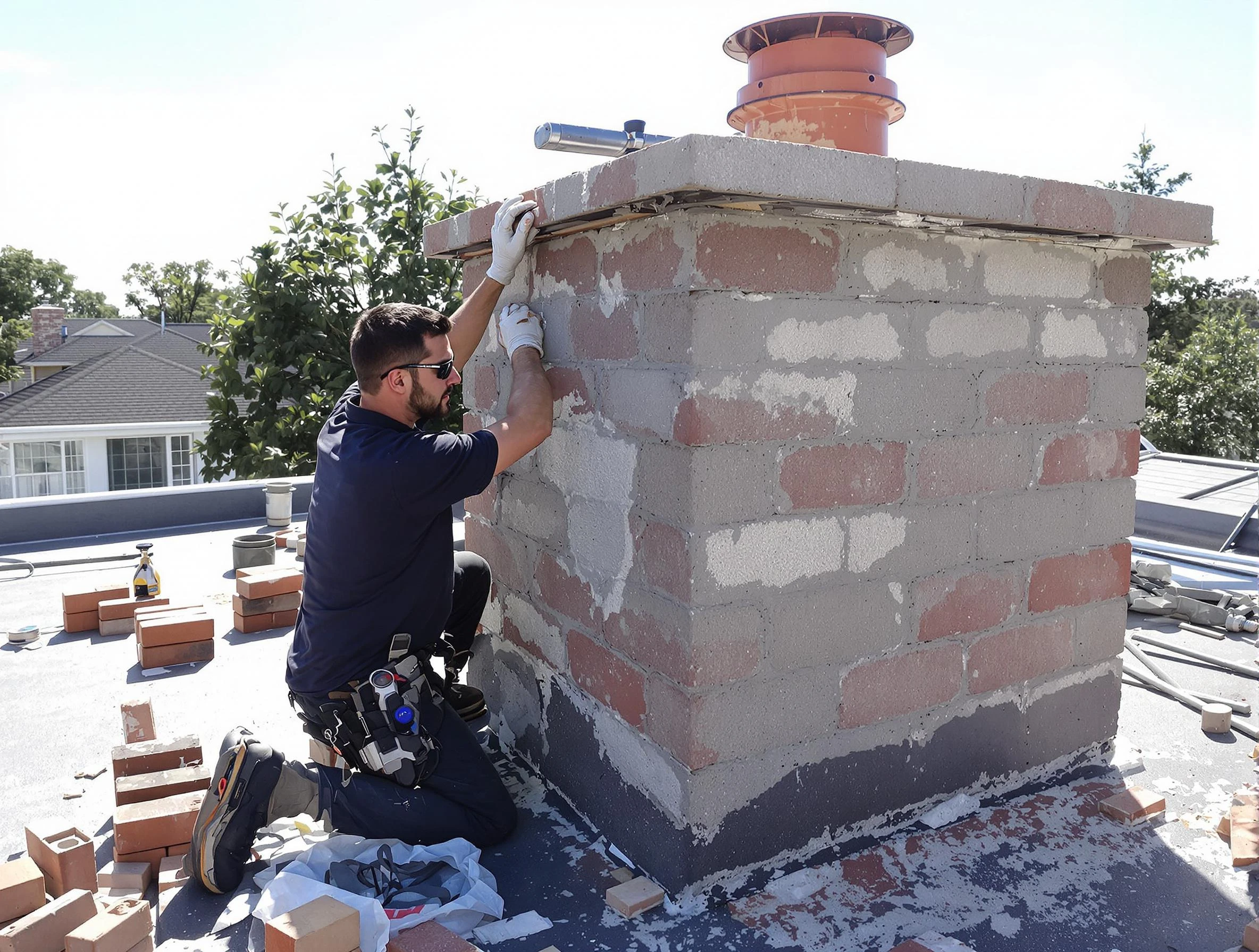 Advanced chimney repair process by North Strabane Chimney Sweep in North Strabane, PA